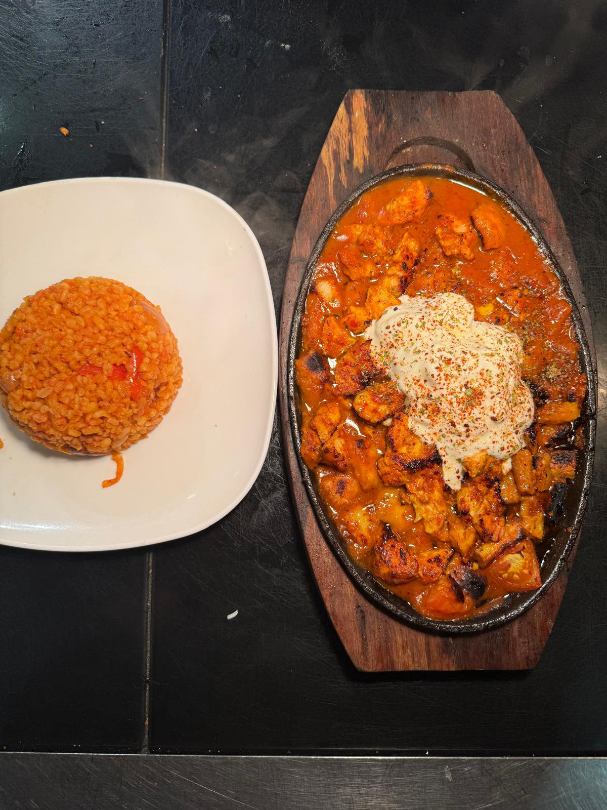 Ali Nazik — kebab on aubergine purée